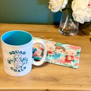 Golden Girls Squad Goals Mug + Canvas Zipper Pouch Set Coffee Cup 15oz
